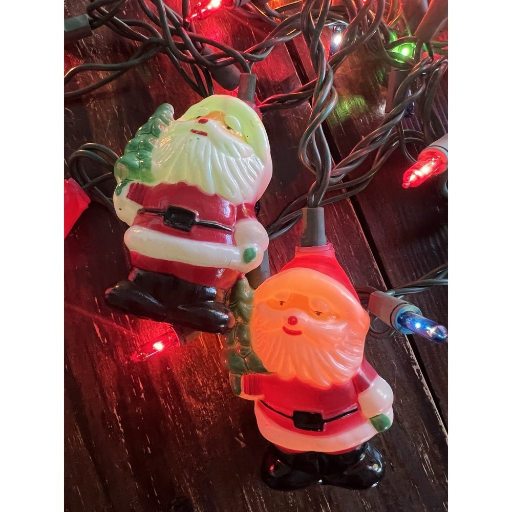 Blow Mold Santa Christmas Light Covers Set Of‎ 6 - Picture 6 of 10